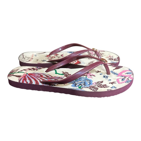 Tory Burch Thin Platform Printed Sandals in New Claret - Picture 6 of 7